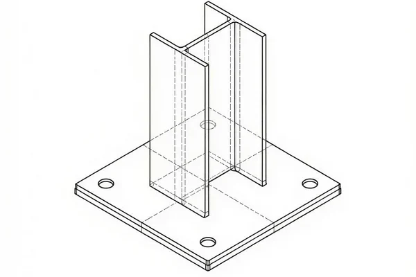 Beam Base Plate Connection