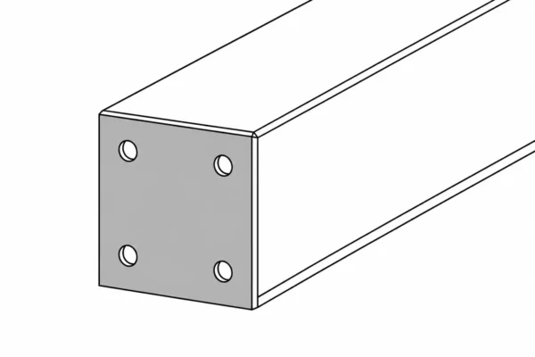 End plate steel beam connection