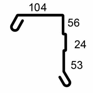 Profiled Barge Board for Tile Panels Technical Image
