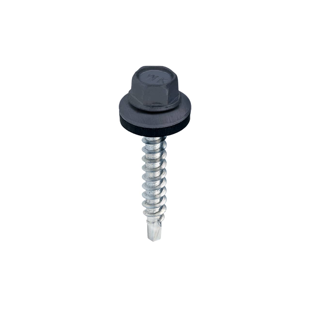 Aluminium coated roofing screws RAL7016 5.5mm x 35mm Aluminium coated roofing screws RAL7016 5.5mm x 35mm - Image 1