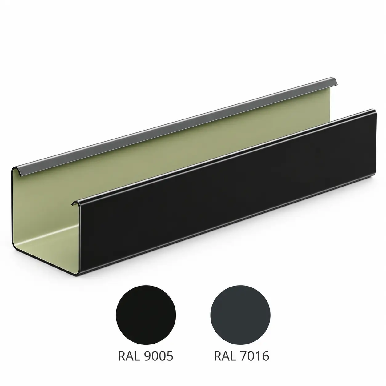 PVC Square Gutter – Ø135, RAL, 4m