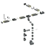 PVC Square Vertical Inspection Access - Ø80, RAL - Image 3