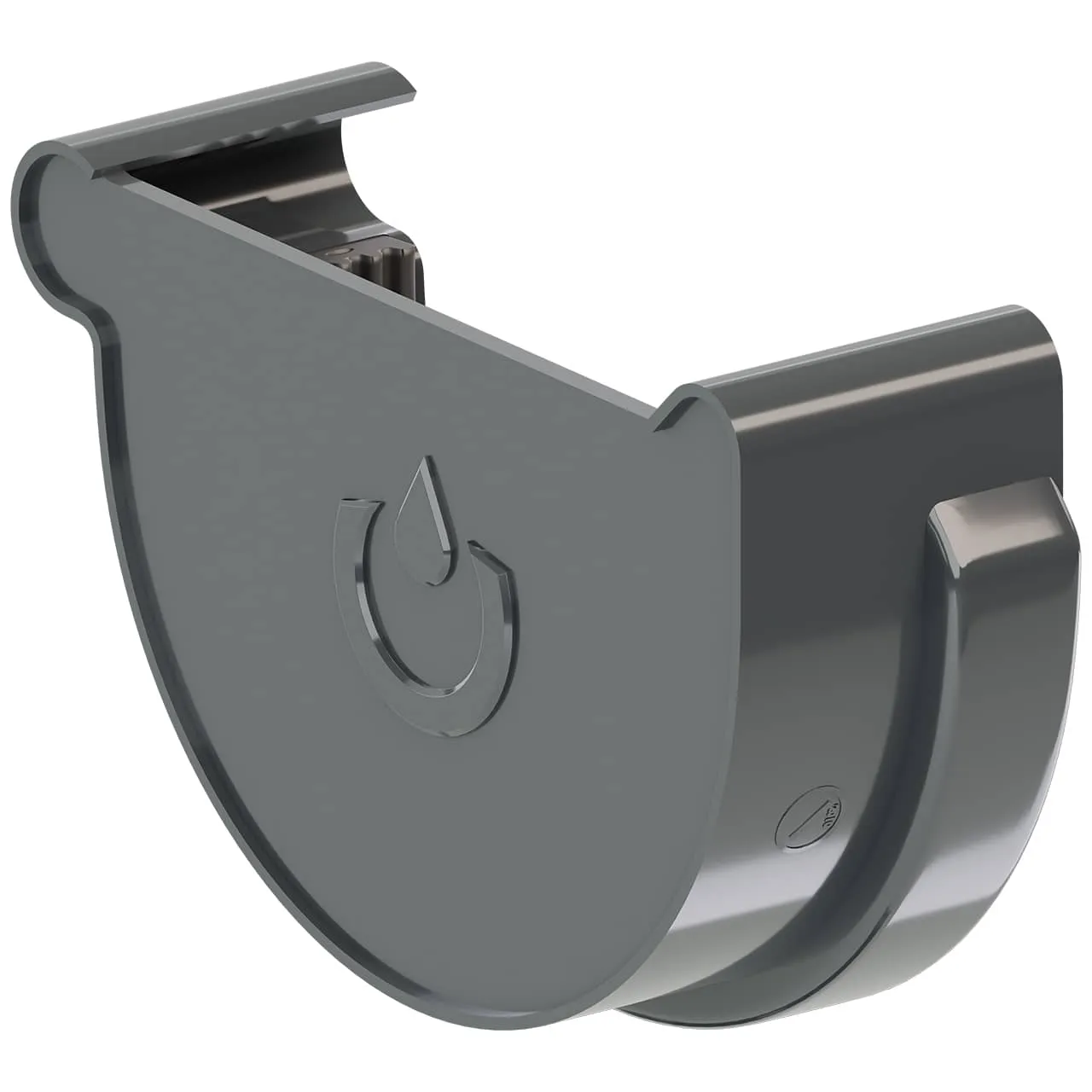 PVC Stop End Cap – Ø130, RAL, Right