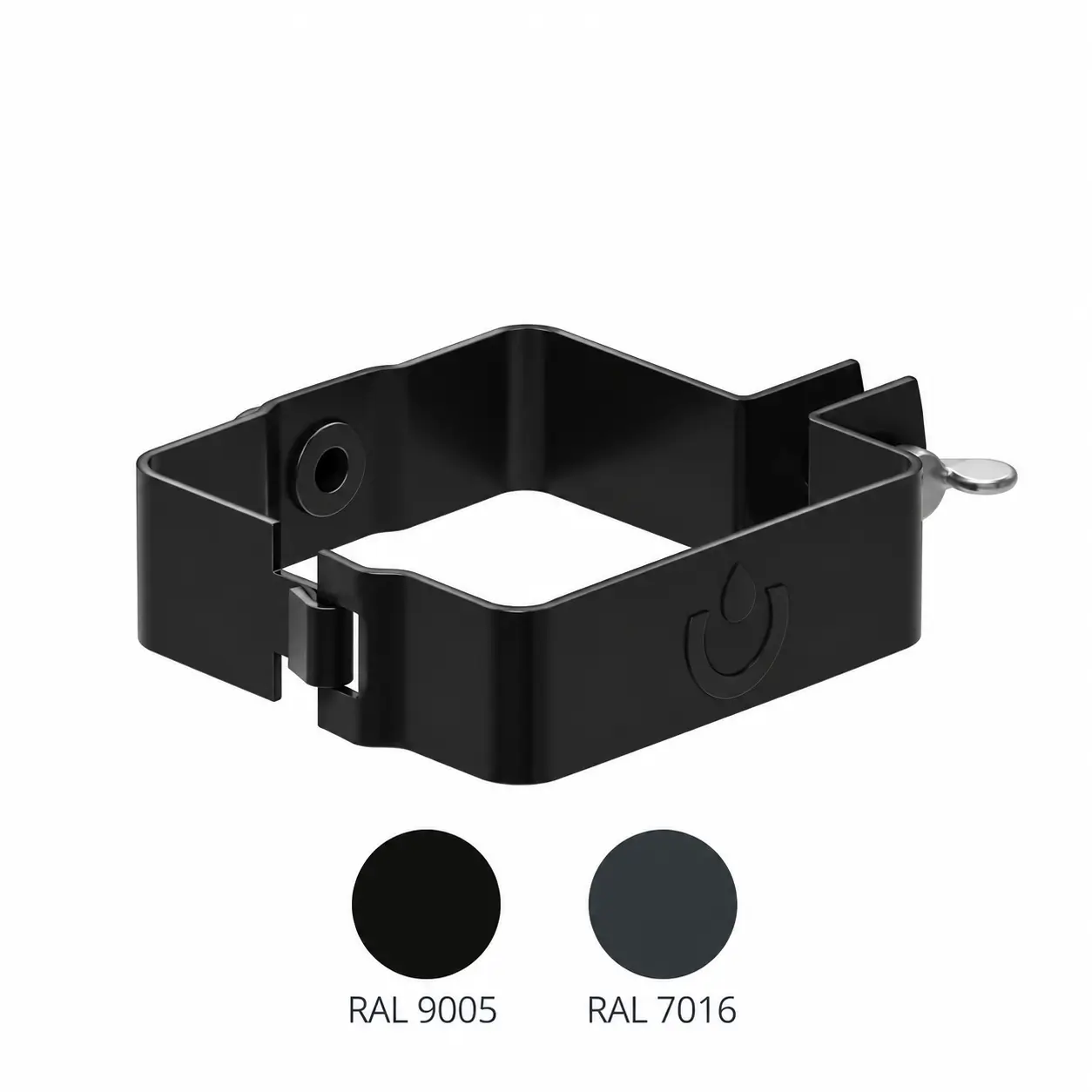 Steel Square Downpipe Bracket - Ø80, RAL Steel Square Downpipe Bracket - Ø80, RAL - Image 1