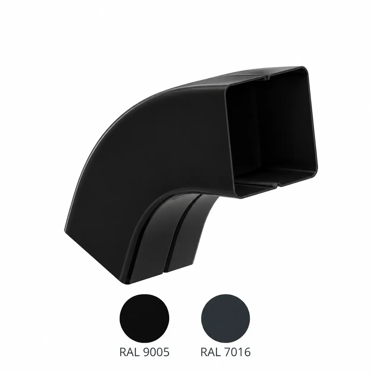 Steel Square Elbow - Ø80, RAL Steel Square Elbow - Ø80, RAL - Image 1