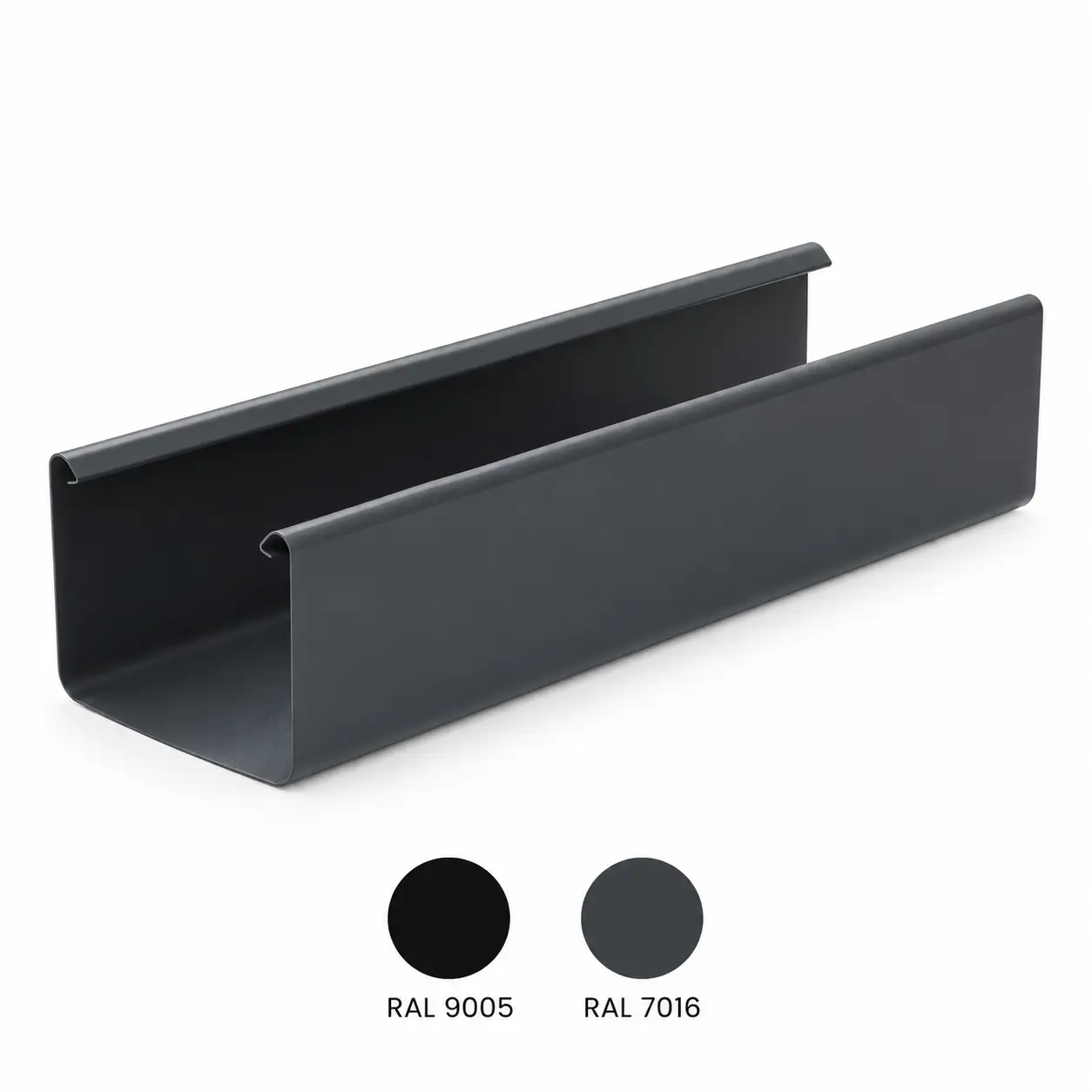 Steel Square Gutter - Ø135, RAL, 3m Steel Square Gutter - Ø135, RAL, 3m - Image 1